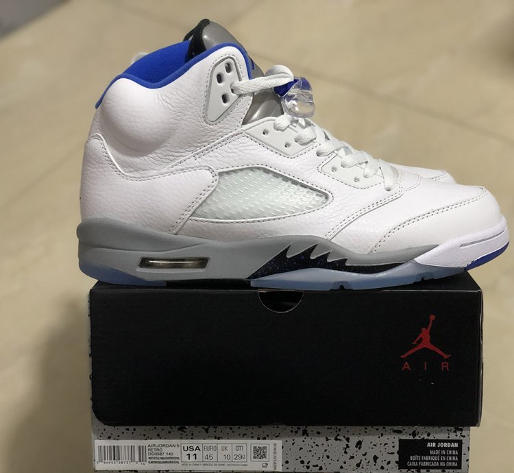 Nike Air Jordan 5 Retro White Stealth