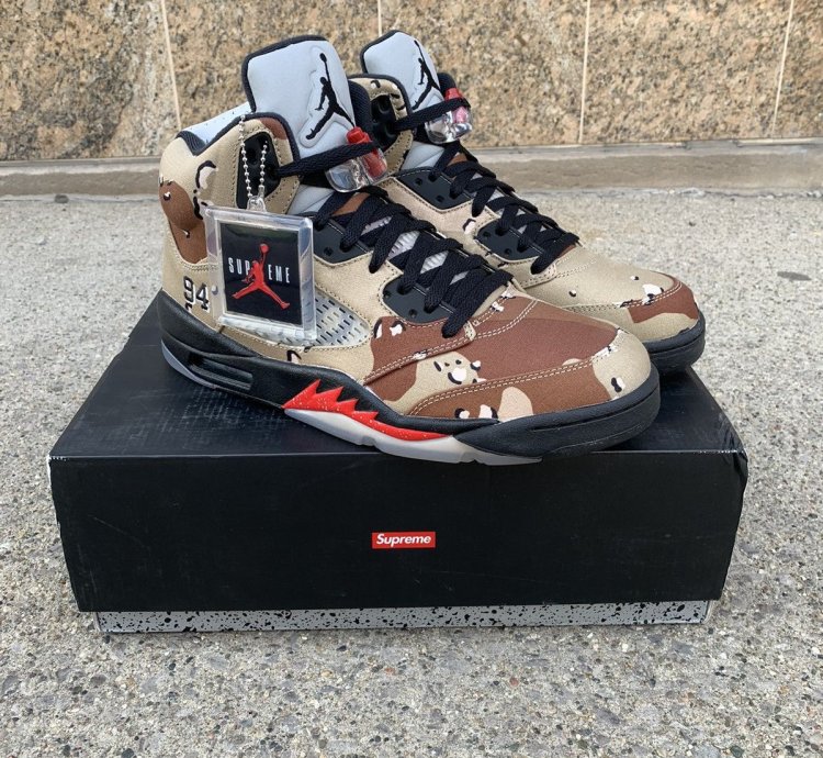Supreme Air Jordan 5 Camo
