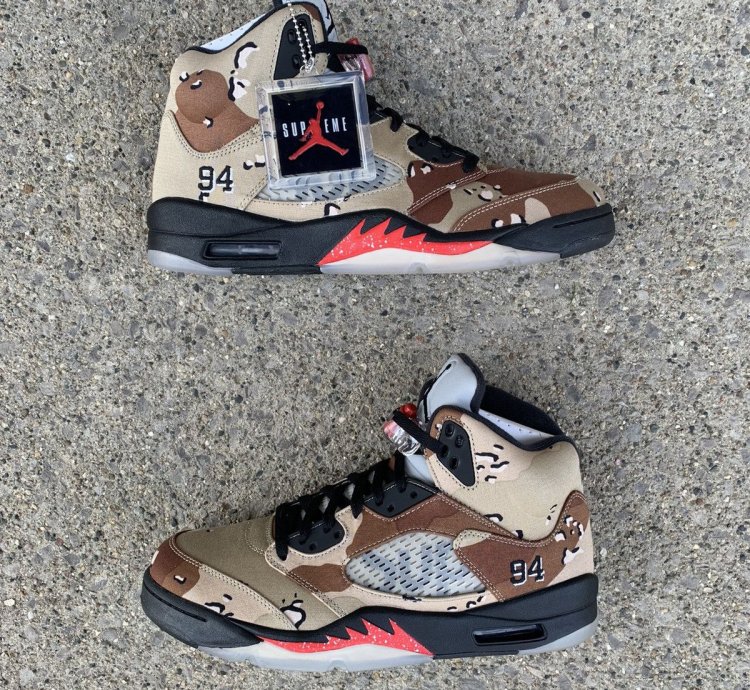 Supreme Air Jordan 5 Camo
