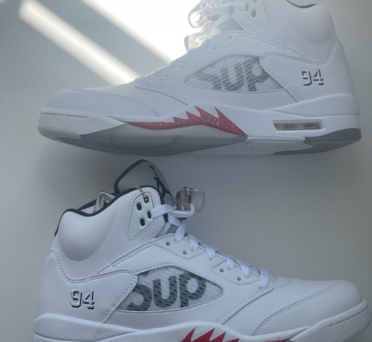 Supreme Air Jordan 5 Retro White 2015