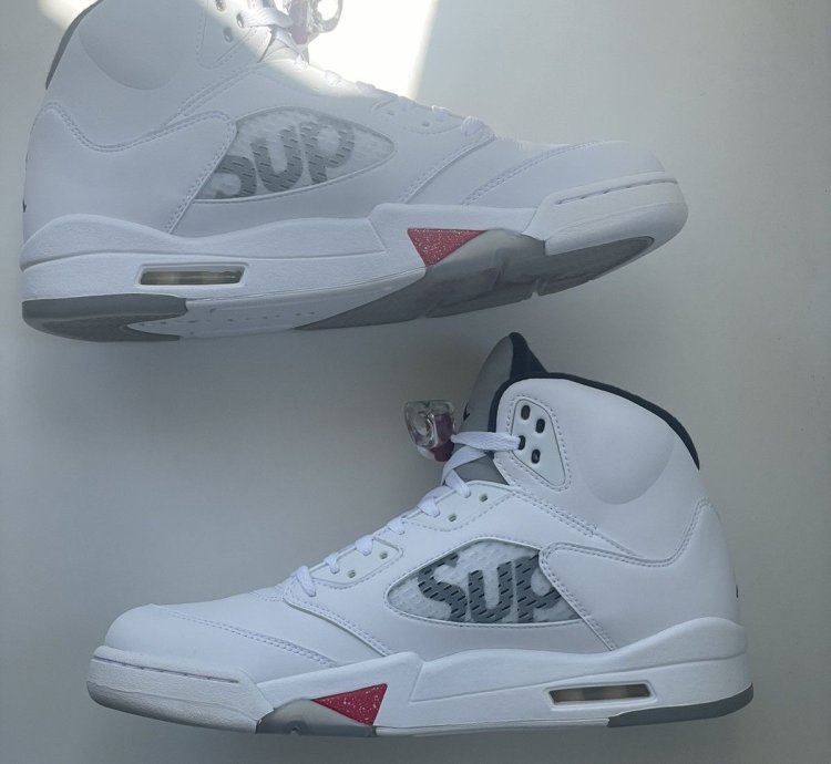 Supreme Air Jordan 5 Retro White 2015