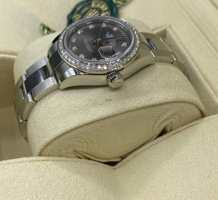Rolex Lady-datejust 279384rbr Dark Grey Diamond Dial Oyster