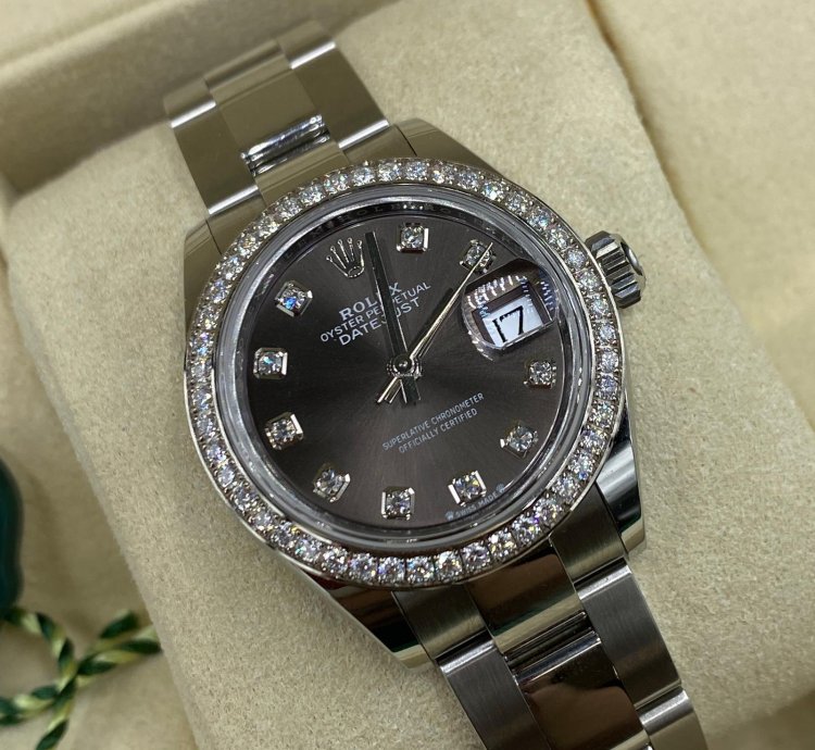 Rolex Lady-datejust 279384rbr Grey Diamonds Oys