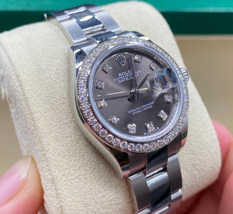 Rolex Lady-datejust 279384rbr Grey Diamonds Oys