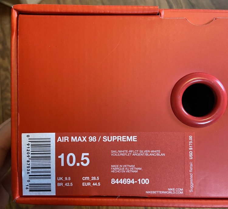 Supreme Air Max 98 Snakeskin 2016