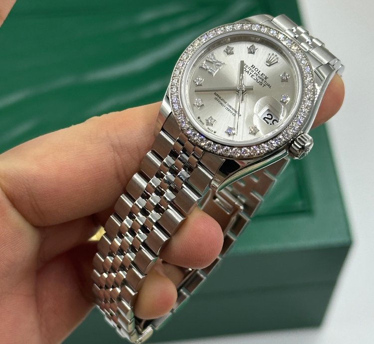 Rolex Lady-datejust 279384rbr Ix Silver Diamond Dial Jub