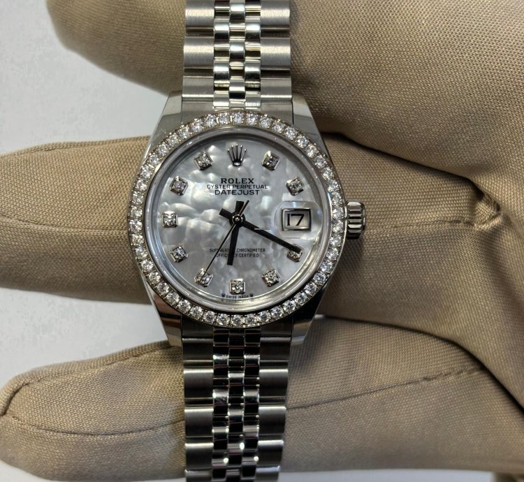 Rolex Lady-datejust 28mm 279384rbr Mother Of Pearl Mop Jubilee Bracelet New 2023