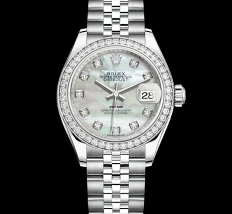 Rolex Lady-datejust 28mm 279384rbr Mother Of Pearl Mop Jubilee Bracelet New 2023