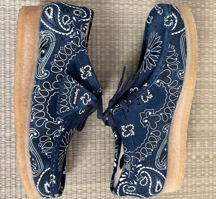 Supreme Clarks Blue Bandana Wallabee