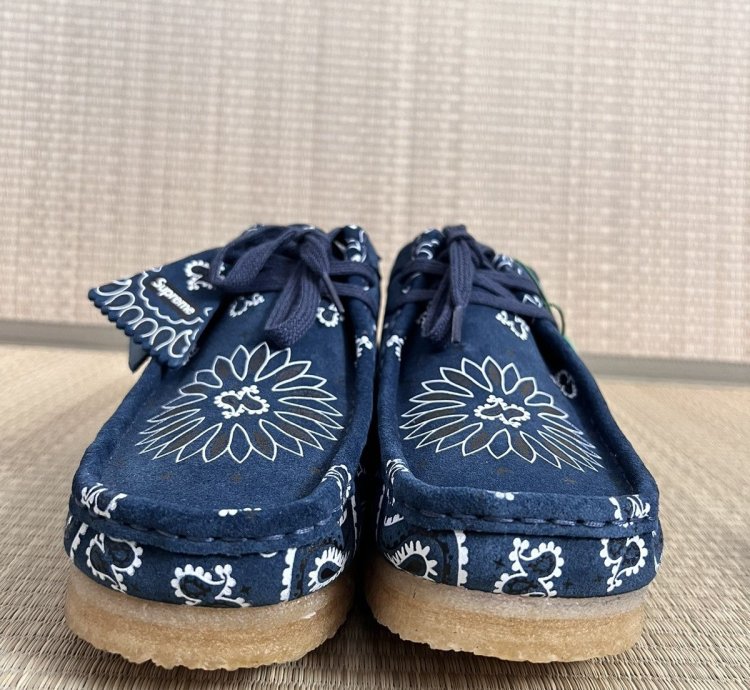 Supreme Clarks Blue Bandana Wallabee