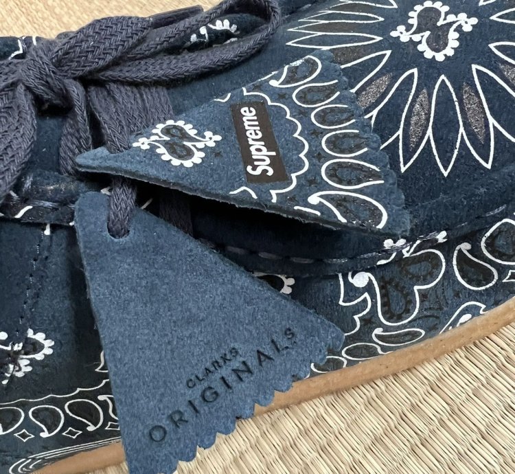 Supreme Clarks Blue Bandana Wallabee