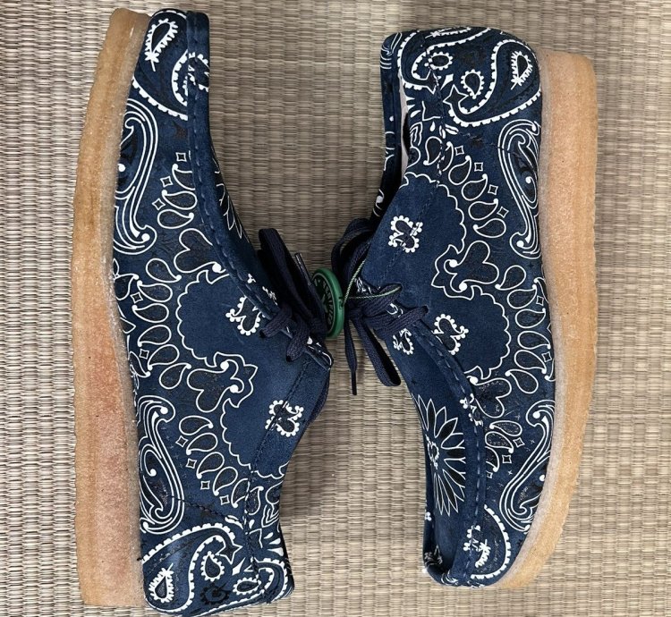 Supreme Clarks Blue Bandana Wallabee