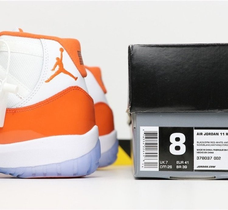 Nike Air Jordan 11 florida Gators White Orange Sneakers