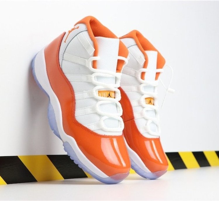 Nike Air Jordan 11 florida Gators White Orange Sneakers