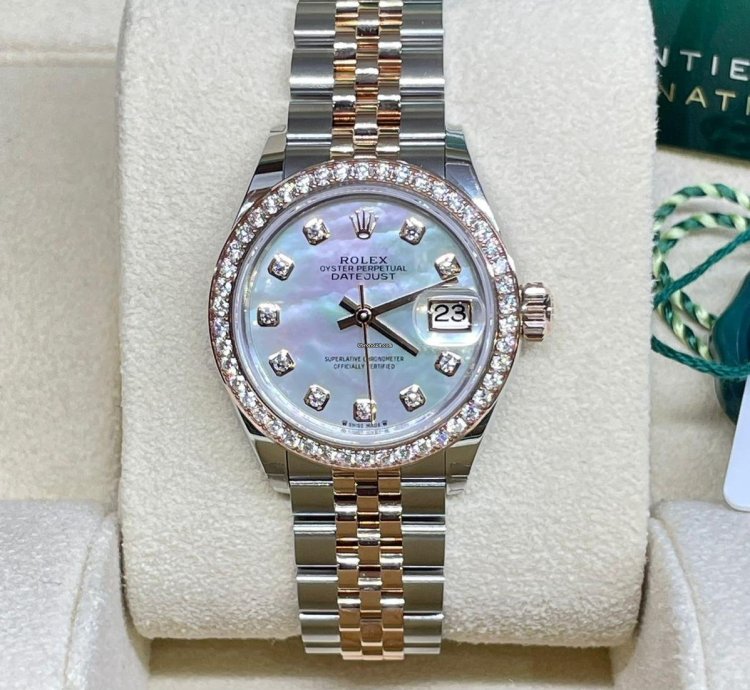 Rolex Lady-datejust Mop Diamond Dial Bezel 28mm