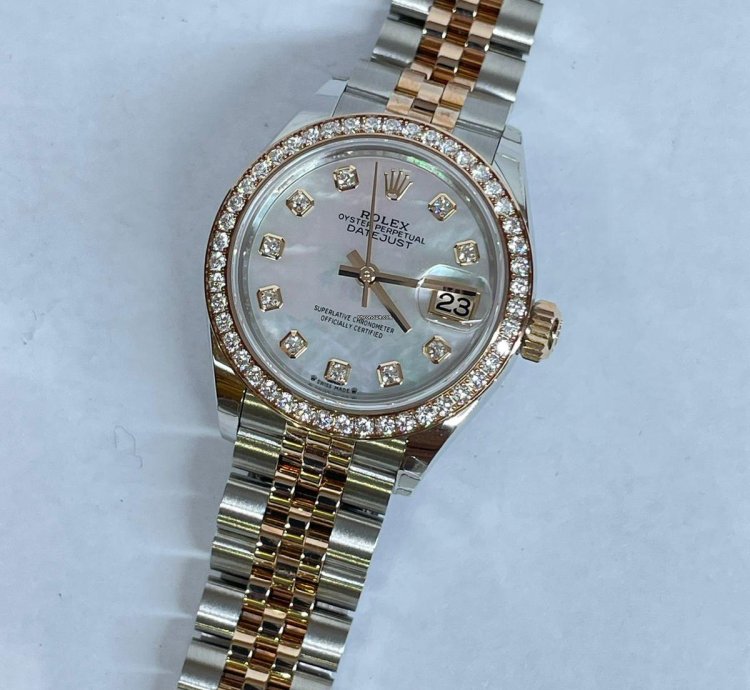 Rolex Lady-datejust Mop Diamond Dial Bezel 28mm
