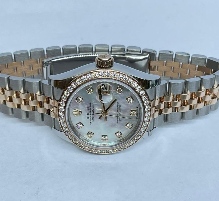 Rolex Lady-datejust Mop Diamond Dial Bezel 28mm
