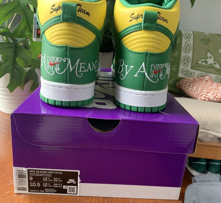 Supreme Dunk High By Any Means Nike Size 9