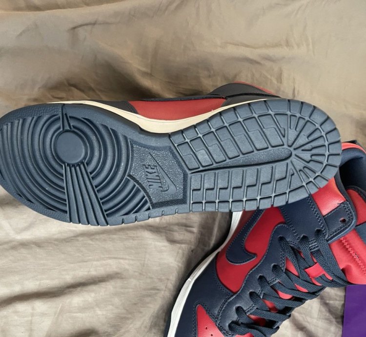 Supreme Dunk High Sb By Any Means - Red Navy