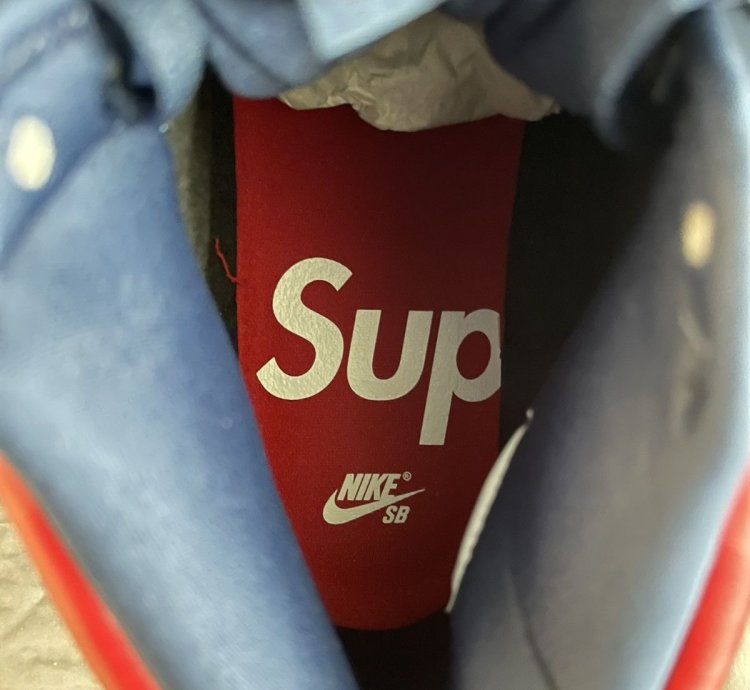 Supreme Dunk High Sb By Any Means - Red Navy