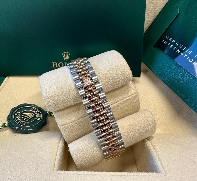 Rolex Lady-datejust New 2023 Mother Of Pearl Diamond Dial Diamond Bezel Two Tone Rose Gold