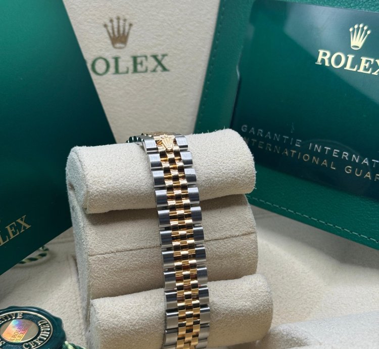 Rolex Lady-datejust New 2024 Champagne Index Dial Diamond Bezel Two Tone Yellow Gold Jubilee