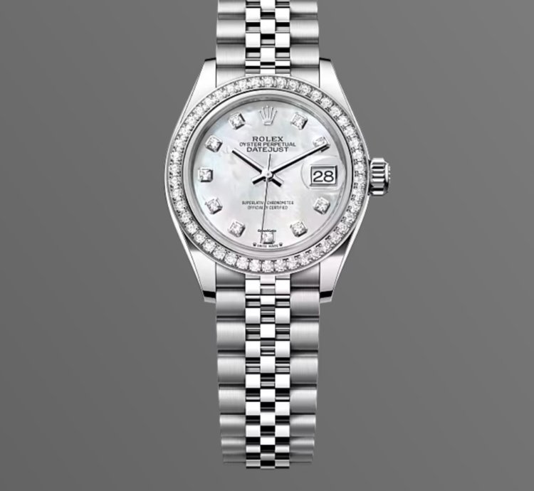 Rolex Lady-datejust New 2024 Mother Of Pearl Diamond Dial Diamond Bezel Stainless Jubilee 28mm