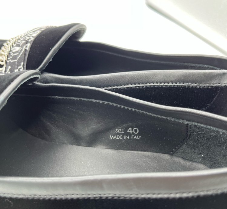 60 Off Amiri Bandana Chain Velvet Loafer Shoes