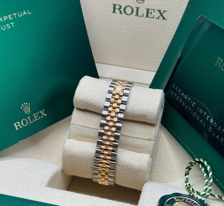 Rolex Lady-datejust New 2024 Silver Diamond Dial Diamond Bezel Two Tone Yellow Gold Jubilee 28mm