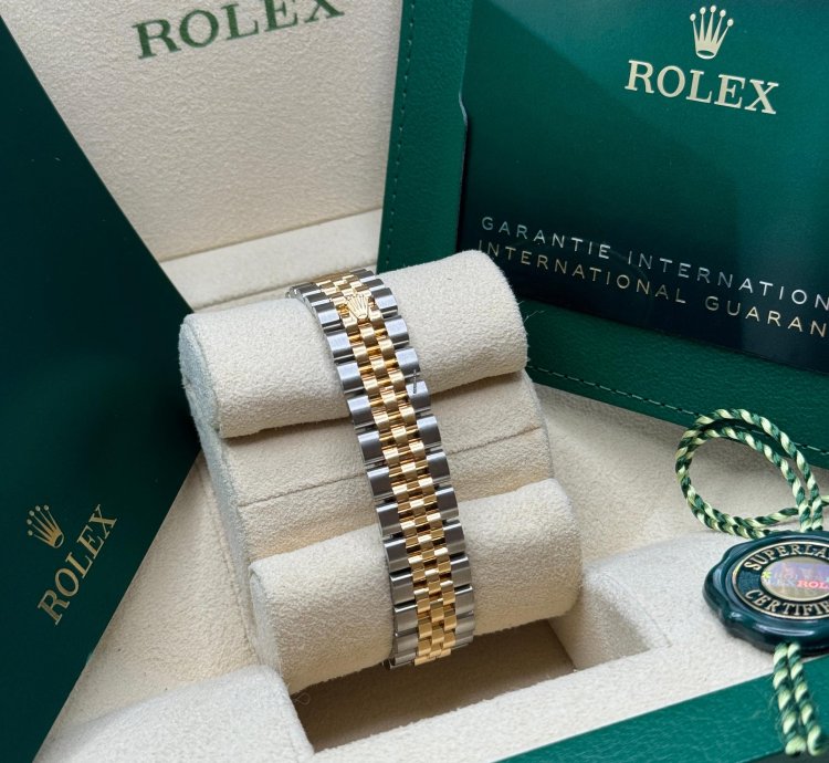 Rolex Lady-datejust New 2024 Silver Diamond Dial Diamond Bezel Two Tone Yellow Gold Jubilee 28mm