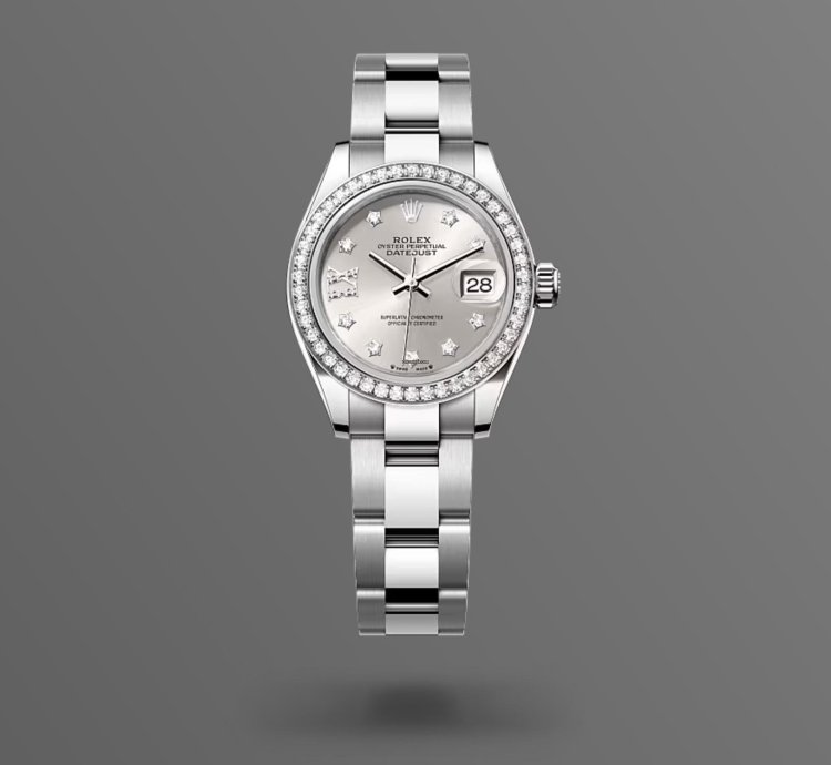 Rolex Lady-datejust New 2024 Silver Star Diamond Dial Diamond Bezel Stainless Steel Oyster 28mm