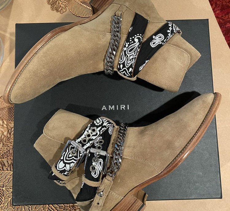 Amiri Bandana Buckle Boot Bnib