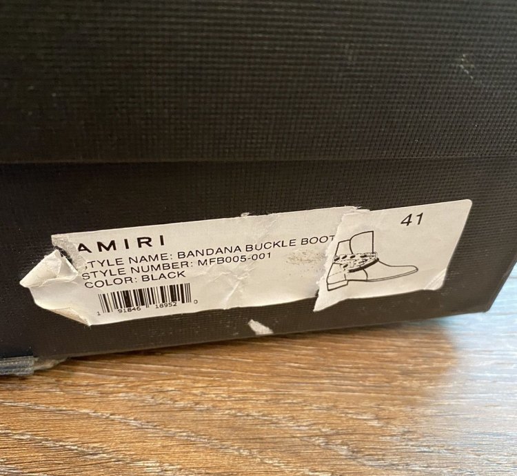 Amiri Bandana Buckle Boot Size 8