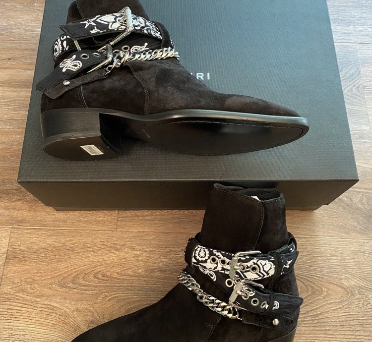 Amiri Bandana Buckle Boot Size 8