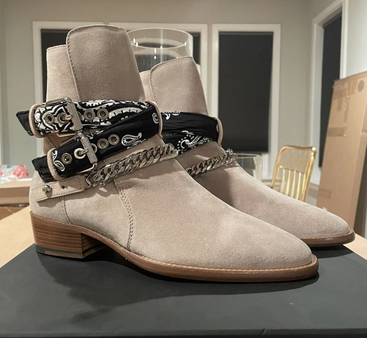 Amiri Bandana Buckle Boot Tan