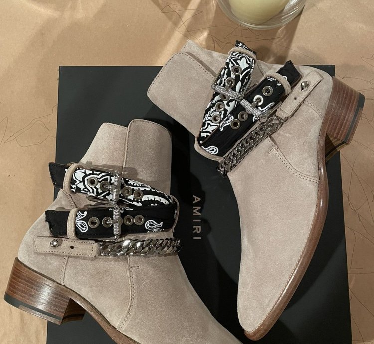 Amiri Bandana Buckle Boot Tan