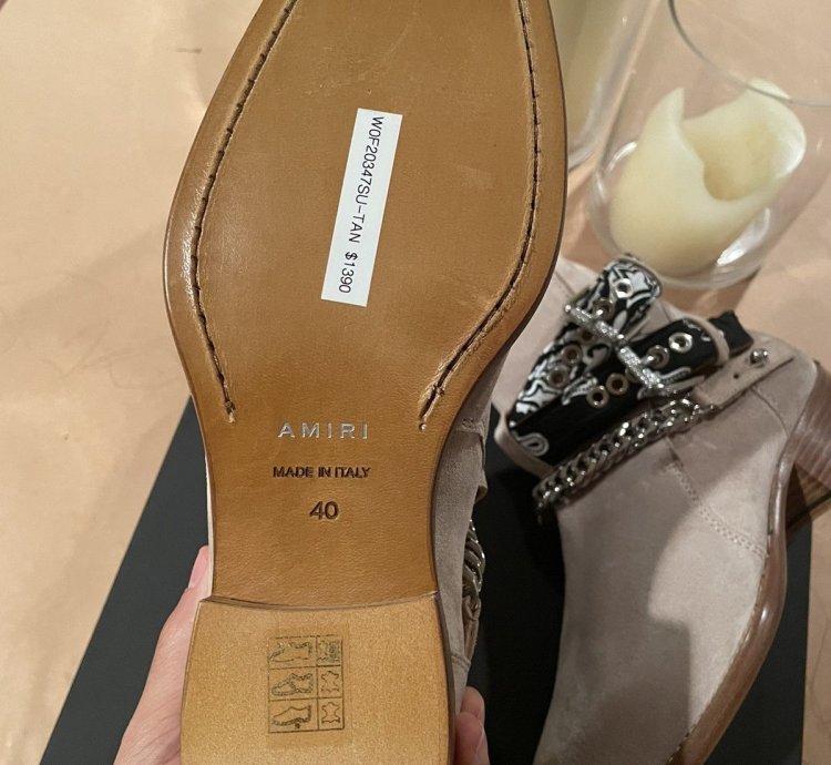 Amiri Bandana Buckle Boot Tan