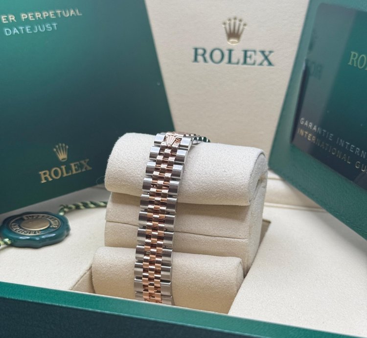 Rolex Lady-datejust New 2025 Purple Diamond Dial Diamond Bezel Two Tone Rose Jubilee