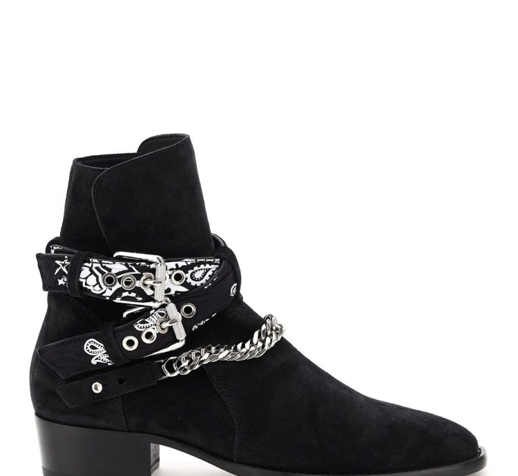 Amiri Bandana Buckle Boots