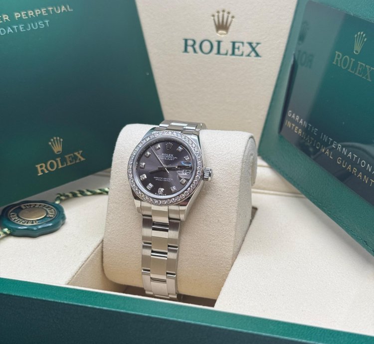 Rolex Lady-datejust New 2025 Rhodium Diamond Dial Stainless Steel Diamond Bezel Oyster Bracelet
