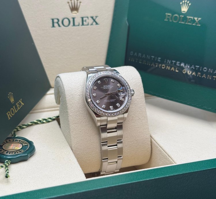 Rolex Lady-datejust New 2025 Rhodium Diamond Dial Stainless Steel Diamond Bezel Oyster Bracelet
