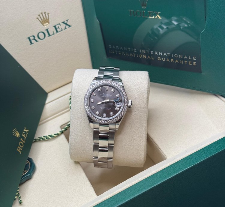 Rolex Lady-datejust New 2025 Rhodium Diamond Dial Stainless Steel Diamond Bezel Oyster Bracelet
