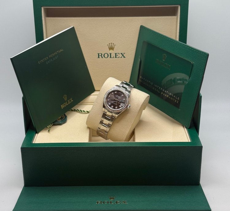 Rolex Lady-datejust New 2025 Rhodium Diamond Dial Stainless Steel Diamond Bezel Oyster Bracelet