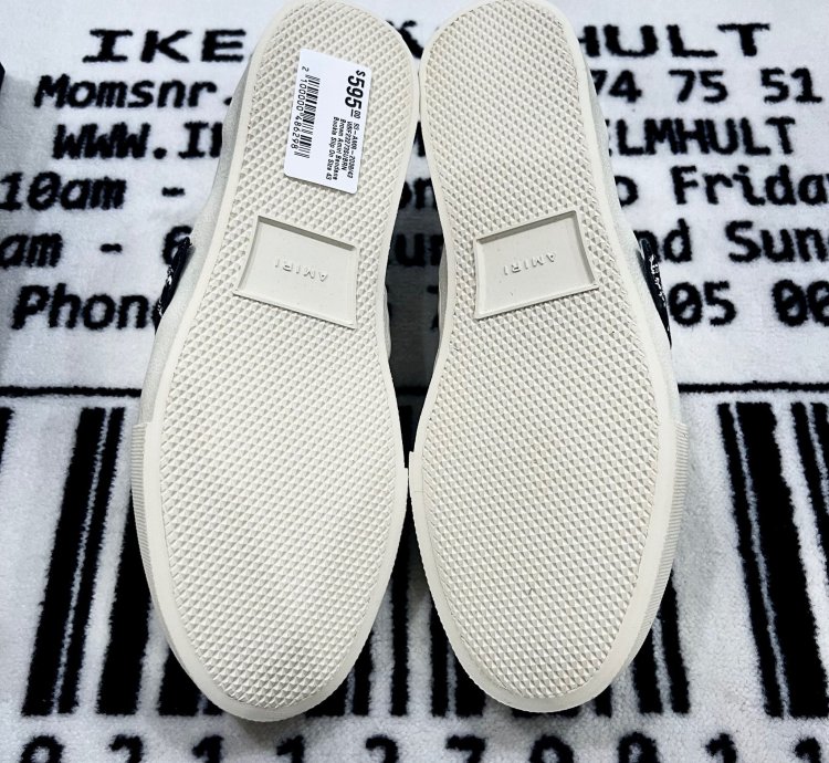 Amiri Bandana Buckle Chain Suede Slip On Shoes