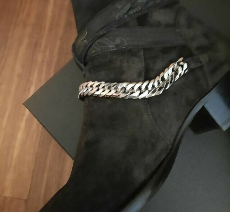 Amiri Bandana Buckle Suede Boots Eu 44