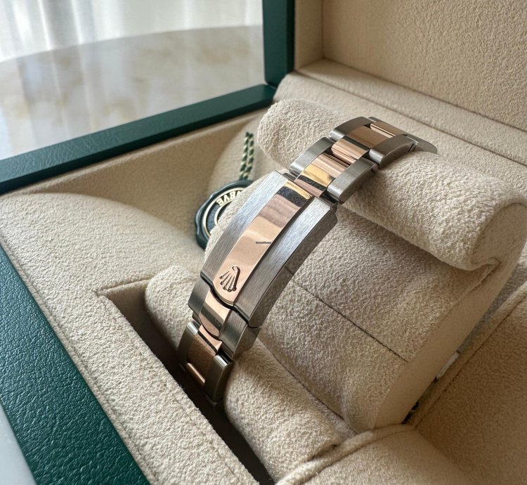 Rolex Lady-datejust Oyster 28 Mm Oystersteel Everose Gold And Diamonds
