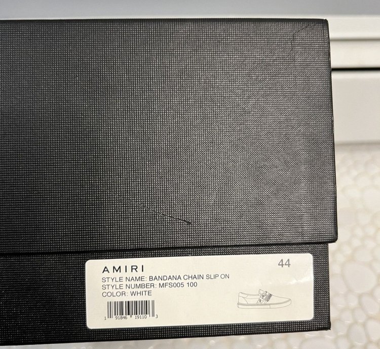 Amiri Bandana Chain Slip On Sneaker Size 11