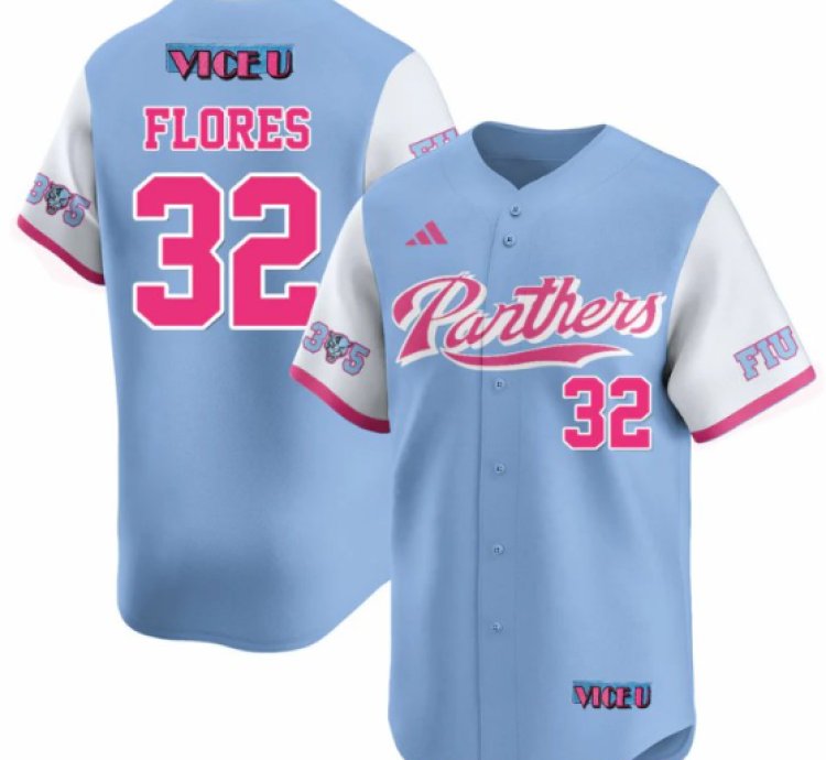 Nelson Rivera Flores Jersey 32 Fiu Baseball 2025 Vice U Stitched Blue