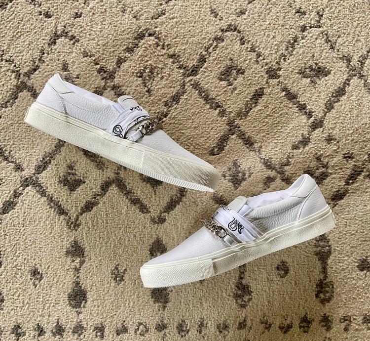 Amiri Bandana Chain Slip On White