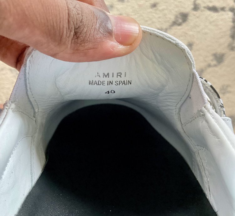 Amiri Bandana Chain Slip On White